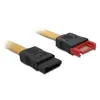 Image de Cable D'extension Delock Sata 6 Gb/s Male Vers Femelle 30 Cm Jaune