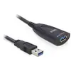 Image de Cable D'extension Actif Usb 3.0 Delock 5 M Noir