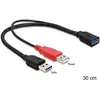 Image de Cable Delock Usb 3.0 Type A Male + Usb Type A Male Usb 3.0 Type A Femelle