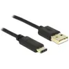 Image de Cable Usb 2.0 Vers Usb C Delock 2 M, Usb 2.0-a/usb 2.0-c, Noir