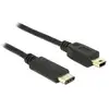 Image de Cable Usb Delock 83336 Type-c  2.0 Male Usb 2.0 Type Mini-b Male 2,0 M Noir