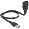 Image de Cable Usb 2.0 Type-a Male Vers Usb 2.0 Type-a Femelle Delock 83499, 0,5 M