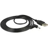 Image de Câble dalimentation - DELOCK - DC jack 35 mm x 135 mm - 15 m - Connecteur à 90° - USB