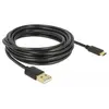 Image de Cable Usb 2.0 Type A Male Vers Type C 2.0 Male Delock, 4 M, Noir