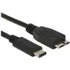 Image de Cable Usb 3.1 Delock, Usb Type-c 2e Generation, Usb Micro-b, 0,5 M, Noir