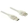 Image de Cable D'extension Delock Usb 2.0 Type-a Male Vers Usb 2.0 Type-a Femelle 1 M Transparent