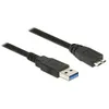 Image de Câble Usb 3.0 A Vers Micro Usb B Delock 85071 Noir 50 Cm