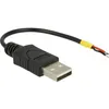 Image de Câble USB - DeLOCK - 2 fils - 10 cm - USB 2.0 - Noir