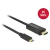 Image de Cable Usb Delock Type C   - Hdmi M/m (mode Dp Alt) 4k 60 Hz 1 M Noir