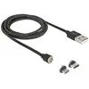 Image de Cable Usb Magnetique Delock Pour Chargement/deconnexion Micro Usb-b / Usb Type-c 1,10 M
