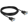 Image de DeLock Câble null modem série DB9 RS232 - F/F Noir - 5 m