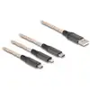Image de Cable De Charge Usb Rvb Delock 3 En 1 Typ-a Vers Lightning  /