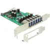 Image de Adaptateur USB - DeLock - PCI Express - 6 x USB 3.0 externes - 1 x USB 3.0 interne - Noir