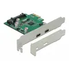 Image de DeLOCK PCI Express x1 Card to 2 x External SuperSpeed USB (USB 3.2 Gen 1) USB Type-C Female Carte et Adaptateur