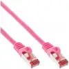Image de Cable Reseau En Ligne S/ftp Pimf Cat.6 250mhz Pvc Cuivre Rose 1m