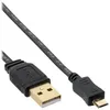 Image de Câble USB - InLine - Micro-USB Type B - USB 2.0 - 1 m - Plat - Noir