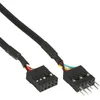 Image de Extension de câble audio interne - InLine - 40 cm - HD et AC97 - Connecteur 10 broches - Noir