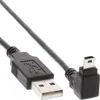 Image de Câble USB 2.0 - InLine® - Mâle A vers Mini-B - Coudé 90° - 1m - Noir