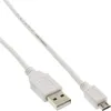 Image de Câble Micro-USB 2.0 - InLine® - USB-A Mâle / Micro-B Mâle - 05m - Blanc - Connectivité rapide