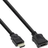 Image de Câble de rallonge HDMI - InLine - 2 m - HDMI (M) vers HDMI (F) - Noir - Haute vitesse