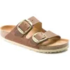 Image de Sandales en cuir cognac pour femme