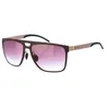 Image de Lunettes de soleil rectangulaires en acétate M7008 pour homme-Marron-or