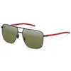 Image de Lunettes de Soleil PORSCHE DESIGN P8963 61/14/145 Black red Metallo MAN P8963