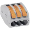 Image de Borne de raccordement WAGO 222-413-50 flexible: 0.08-4 mm² rigide: 0.08-2.5 mm² Nombre de pôles: 3 gris orange 50 pc(s