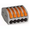Image de Borne pour boîte de dérivation CLASSIC avec leviers 250mm² gris 05 conducteurs - WAGO - 222-415