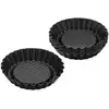 Image de Lot De 6 Moules À Tartelettes 10 Cm Black Metallic
