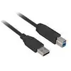 Image de Cable Usb 3.0-a/usb 3.0-b Sharkoon 1 M, Usb 3.2 Gen 1 (3.1 Gen 1) Vers Usb B, Noir