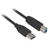 Image de Cable Usb 3.0-a/usb 3.0-b Sharkoon 3 M, Usb 3.2 Gen 1 (3.1 Gen 1) Vers Usb B, Noir