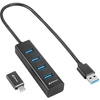 Image de Sharkoon 4044951037582 Hub & Concentrateur Usb 3.2 Gen 1 (3.1 Gen 1) Type-c 5000 Mbit/s Noir