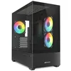 Image de Caja PC Sharkoon MK6 RGB Blanca Micro-ATX Cristal Templado y 3 Ventiladores PWM ARGB