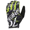 Image de Gants cross O'Neal Matrix Attack noir/jaune fluo- S
