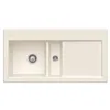 Image de Evier 1 cuve et demi VILLEROY ET BOCH Subway 60 100 x 51 cm egouttoir a droite Creme CeramicPlus avec vidage manuel