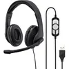 Image de Hama Micro-casque supra-auriculaire filaire Stereo noir volume réglable Mise en sourdine du microphone ordinateur