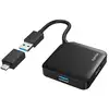 Image de Hama 00200116 Hub & Concentrateur Usb 3.2 Gen 1 (3.1 Gen 1) Type-a + Type-c 5000 Mbit/s Noir