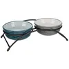 Image de Distributeur automatique de croquettes - TRIXIE - 1.6 L - 2 gamelles céramique - Alimentation batterie - Gris