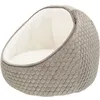 Image de TRIXIE Abri douillet Livia - ø 55 × 45 cm - Taupe et crème - Pour chat