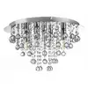 Image de Plafonnier 46 cm chrome acrylique cristal transparent 5x e14