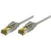 Image de Cordon patch RJ45 S/FTP CAT 6A LSOH snagless gris - 1m TECLINE - Blindé et écranté