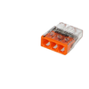 Image de 100 bornes WAGO 2273 ultracompacte 3 entrées (orange) 2273-203