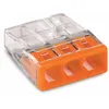 Image de Borne pour boîtes de dérivation - WAGO - 2273-203 - 3 conducteurs - Pack de 100 - Transparent