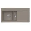 Image de Evier 1 cuve et demi VILLEROY ET BOCH Subway 60 100 x 51 cm egouttoir a droite Timber CeramicPlus avec vidage manuel
