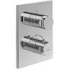 Image de Mitigeur thermostatique encastré 2 voies VILLEROY ET BOCH Universal rectangle Chrome