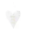 Image de Pendentif Coeur En Bois Blanc Et Écriture Doré - Best Day Ever