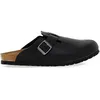 Image de Sandales Birkenstock - Homme - Noir - Modèle BOSTON - Boucle - Semelle en caoutchouc