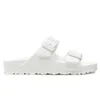 Image de Nu-pieds - BIRKENSTOCK - Arizona - Blanc - Confortable - Femme - Plat