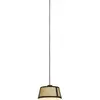 Image de TOOY lampe à suspension LILLY 558.22 (Beige avec maille noire - verre et métal)
